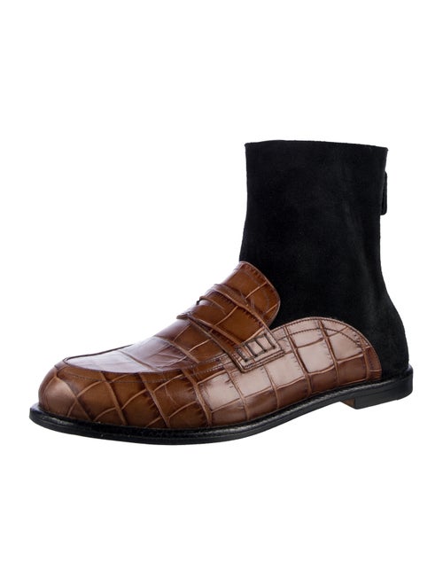 Loewe Leather Printed Chelsea Boots