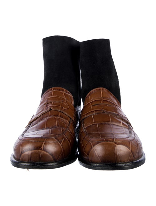 Loewe Leather Printed Chelsea Boots