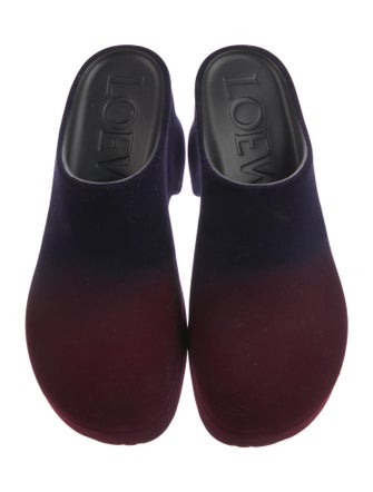 Loewe Velvet Tie-Dye Print Mules