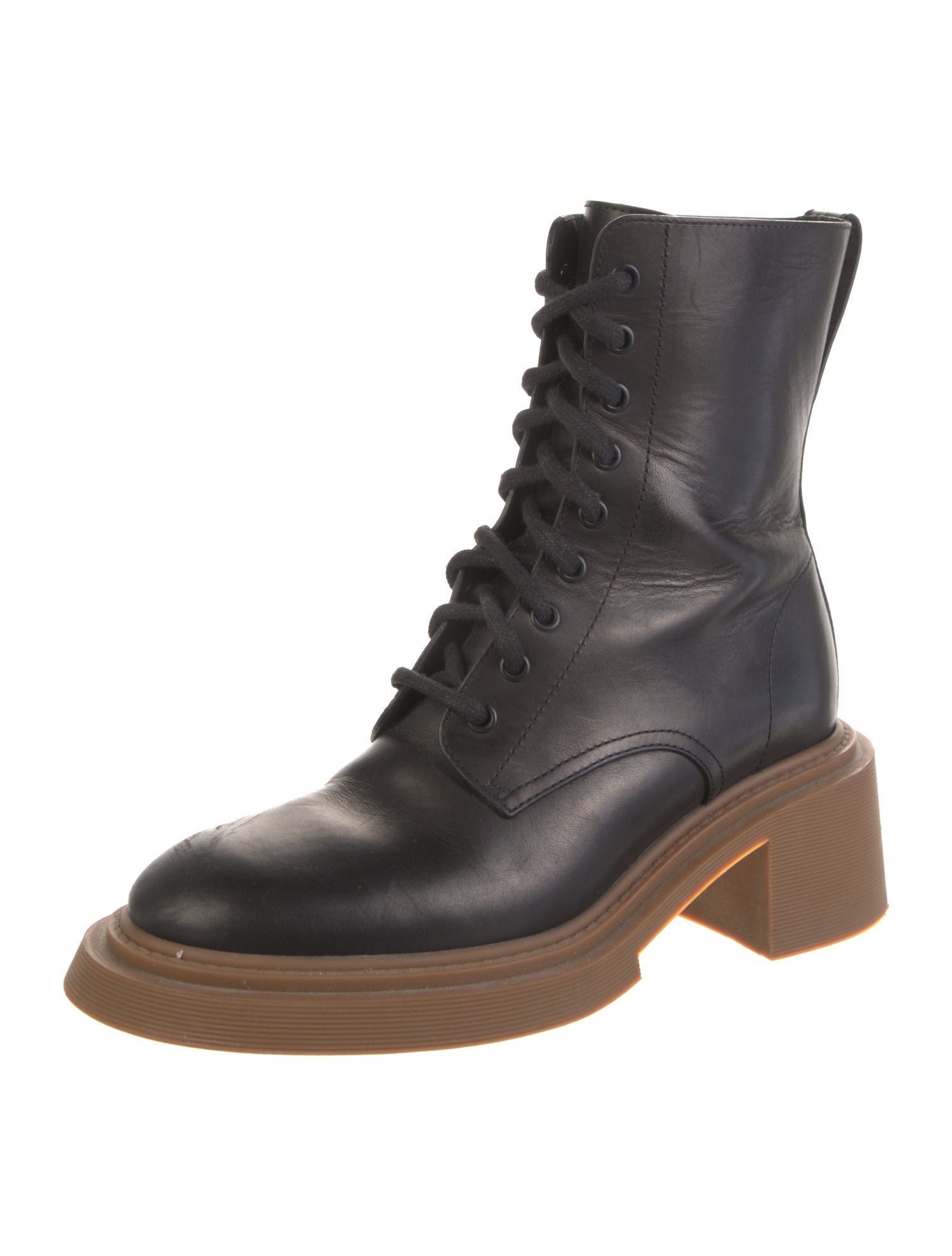 Loewe Leather Combat Boots