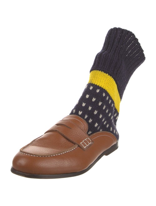 Loewe Leather Printed Loafers