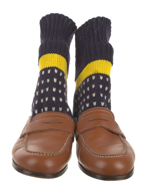 Loewe Leather Printed Loafers