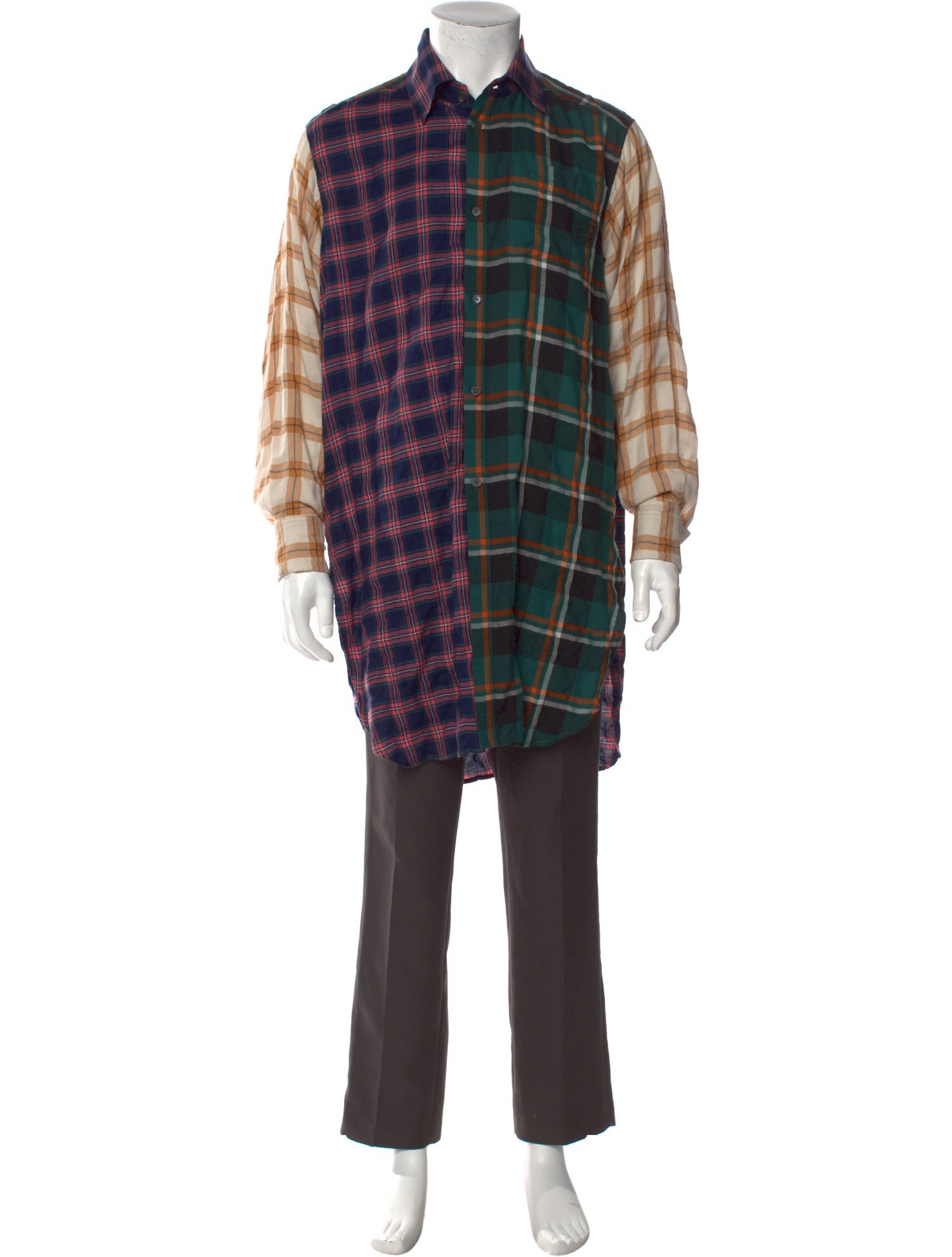 Loewe Plaid Print Long Sleeve Shirt