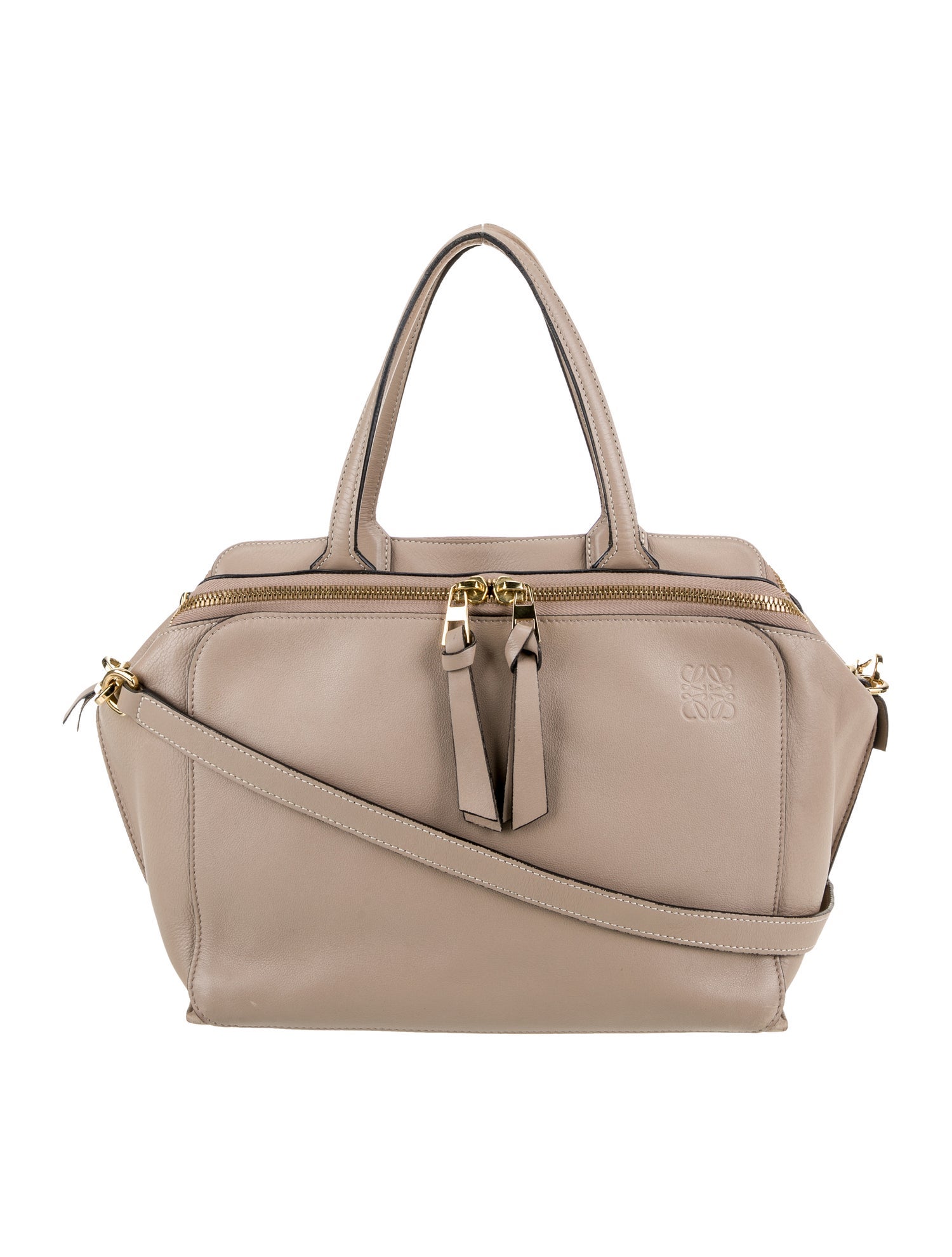 Prada Nappa Antique Leather Multi-Pocket Top Handle Bag