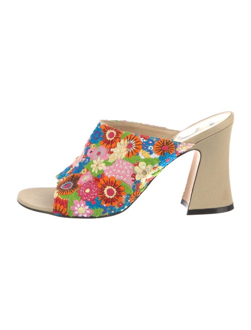 Loewe Canvas Floral Print Slides