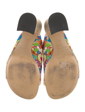 Loewe Canvas Floral Print Slides