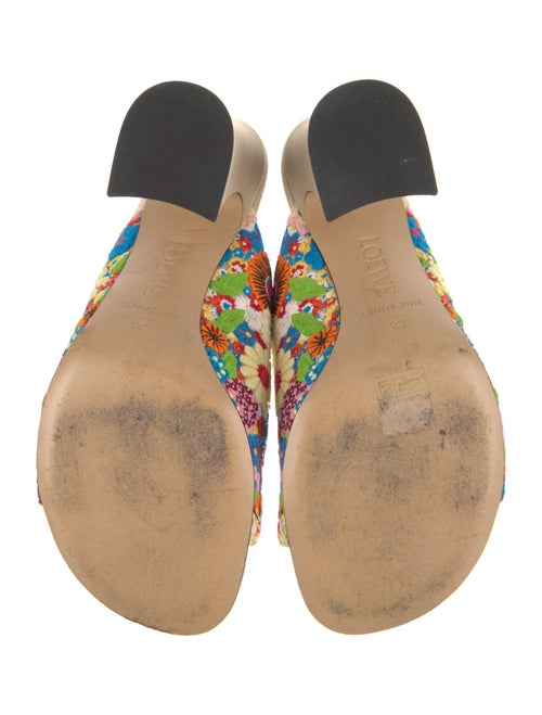 Loewe Canvas Floral Print Slides