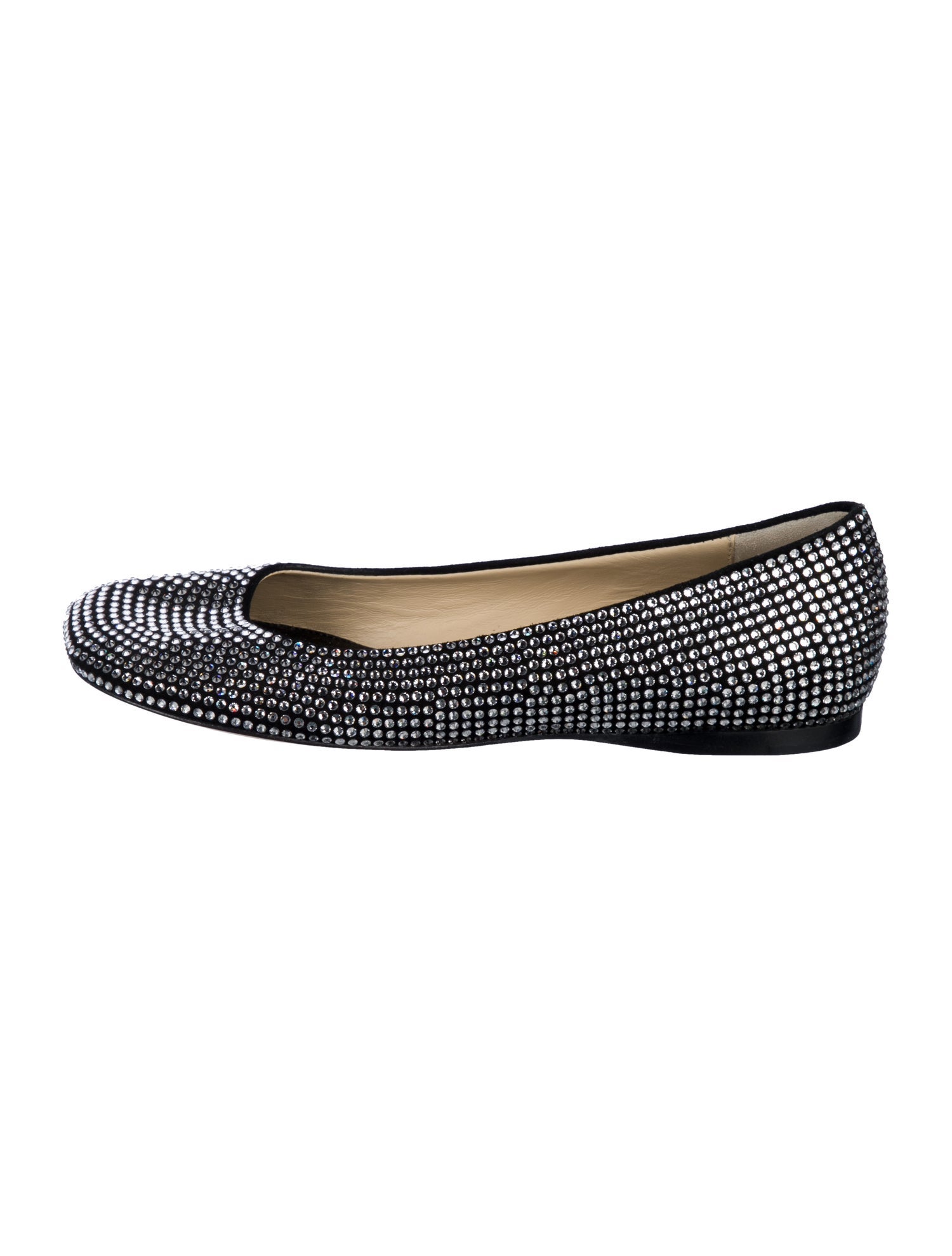 Loewe Printed Crystal Embellishments Ballet Flats