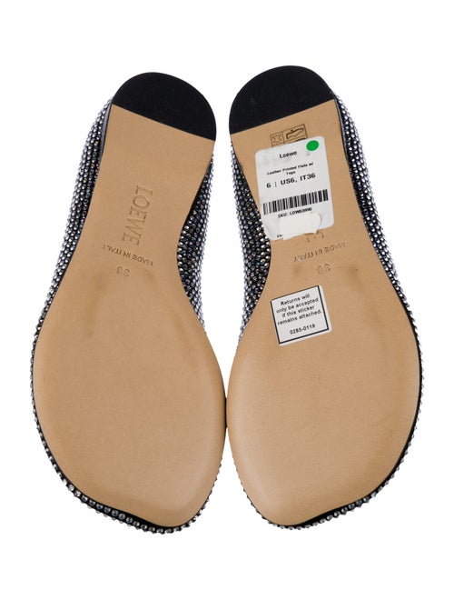 Loewe Printed Crystal Embellishments Ballet Flats