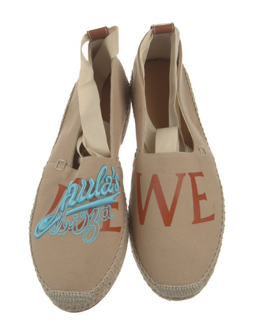 Loewe Canvas Embroidered Accent Espadrilles