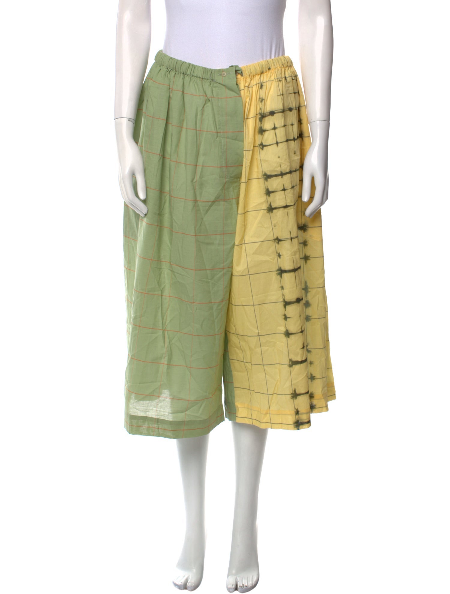 Loewe Plaid Print Wide Leg Pants