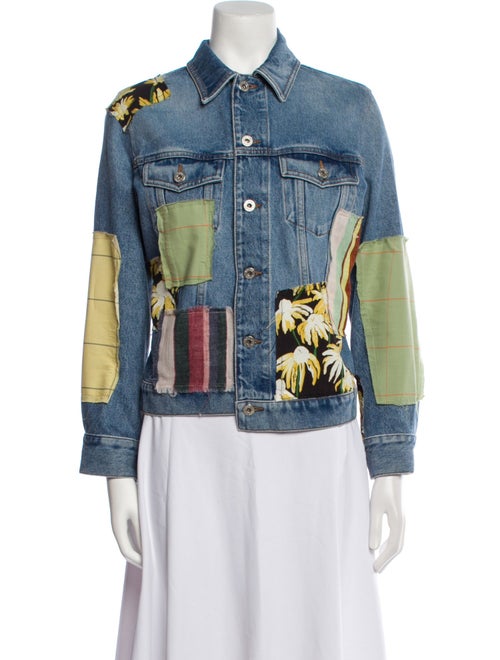 Loewe Patchwork Asymmetric Printed Denim Jacket