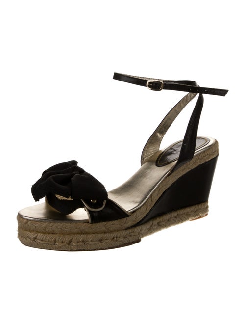 Loewe Leather Grosgrain Trim Espadrilles