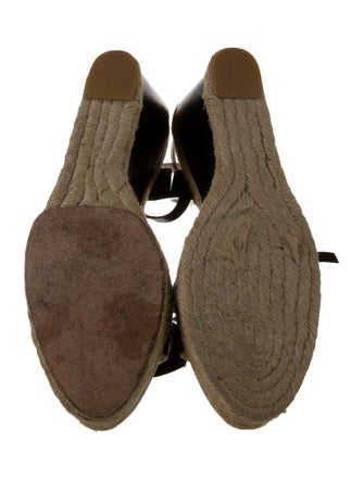 Loewe Leather Grosgrain Trim Espadrilles