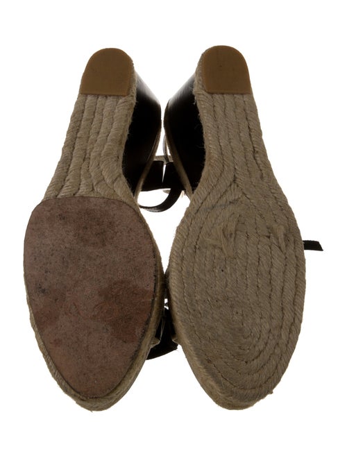 Loewe Leather Grosgrain Trim Espadrilles