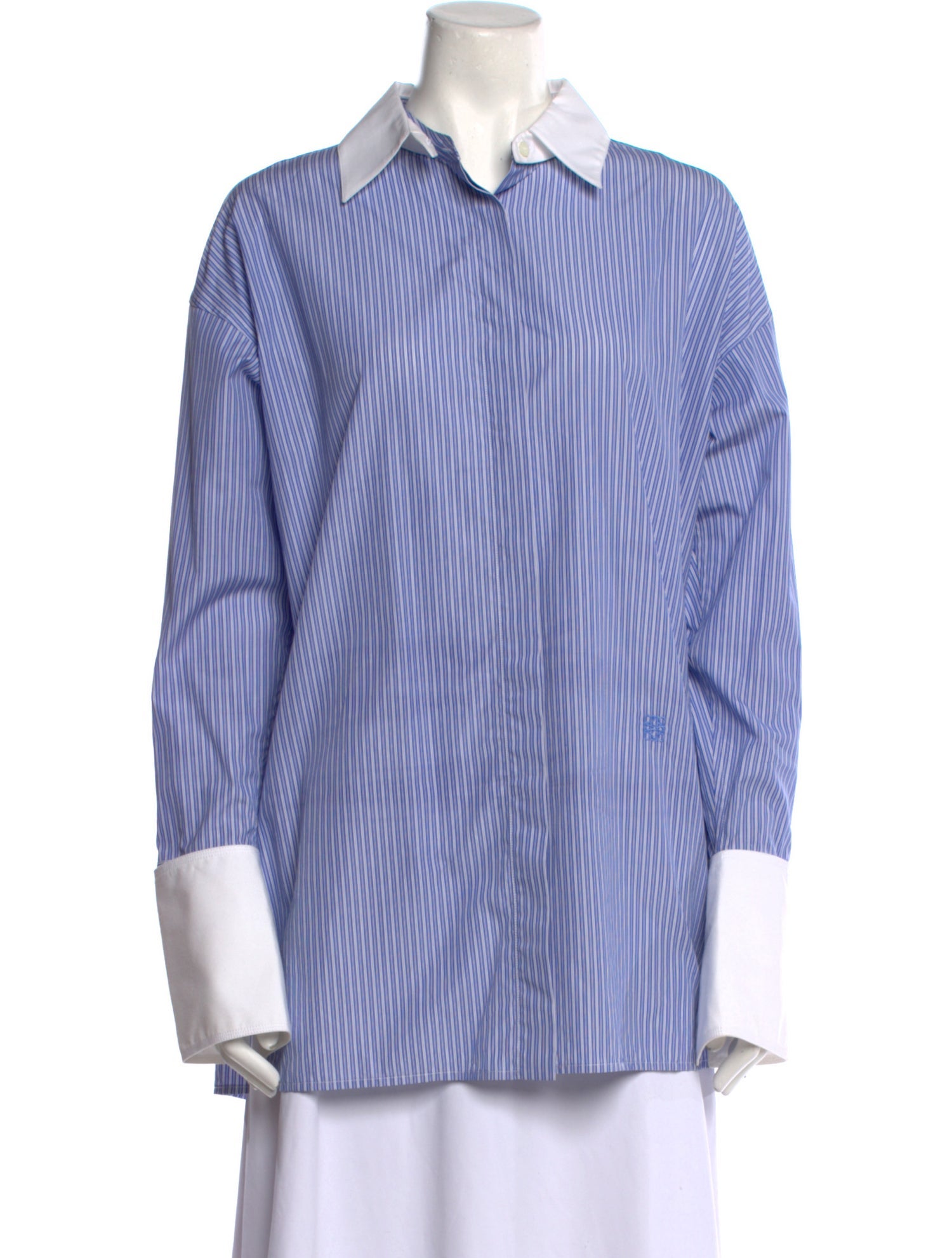 Loewe Deconstructed Long Sleeve Striped Button-Up Top