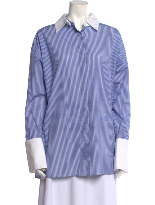 Loewe Deconstructed Long Sleeve Striped Button-Up Top