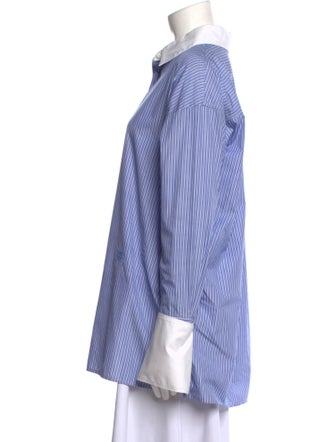 Loewe Deconstructed Long Sleeve Striped Button-Up Top