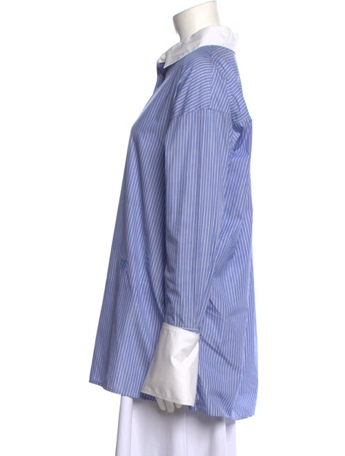 Loewe Deconstructed Long Sleeve Striped Button-Up Top