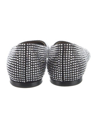 Loewe Suede Crystal Embellishments Flats