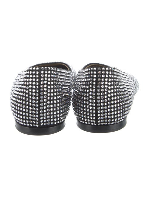 Loewe Suede Crystal Embellishments Flats