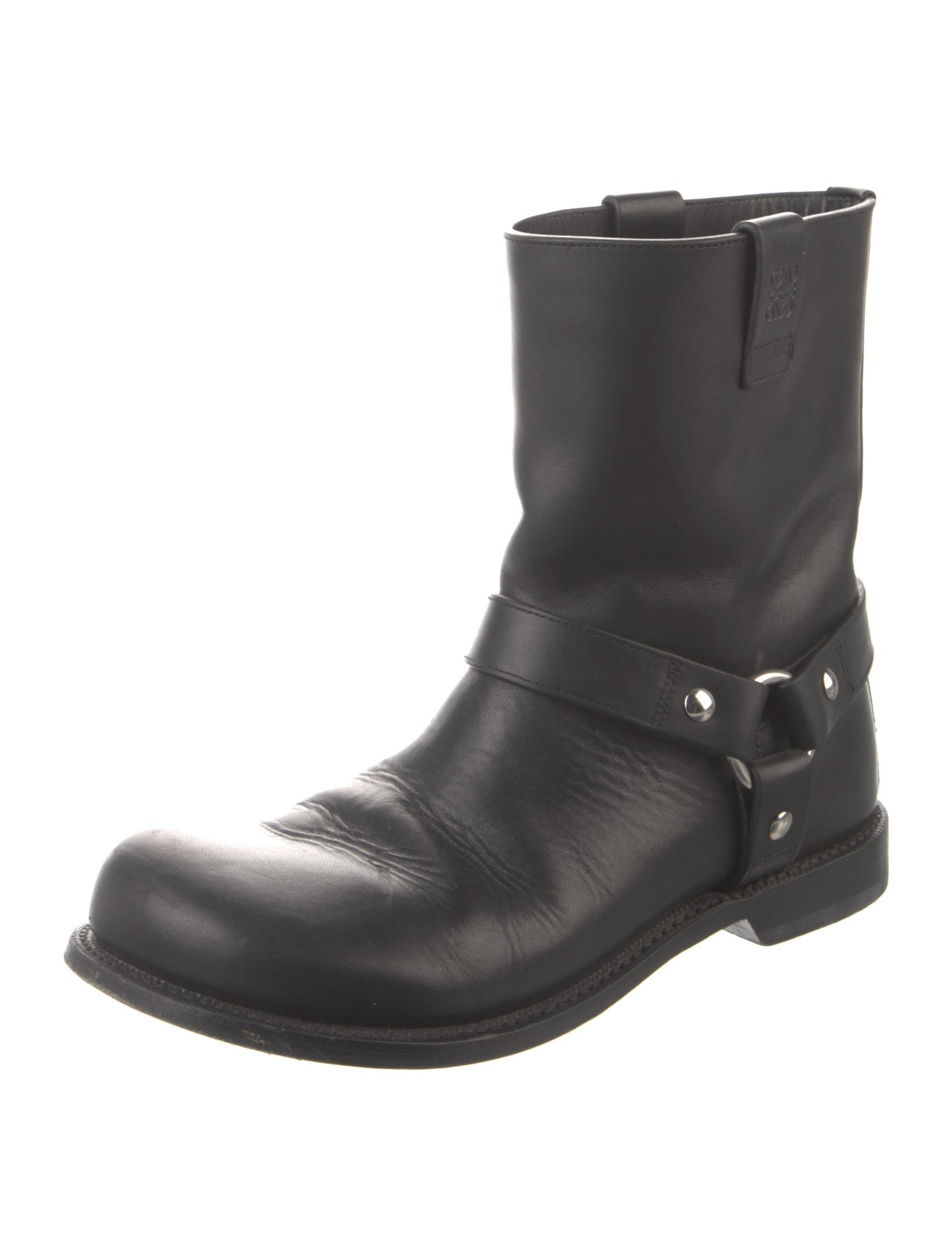 Loewe Leather Moto Boots