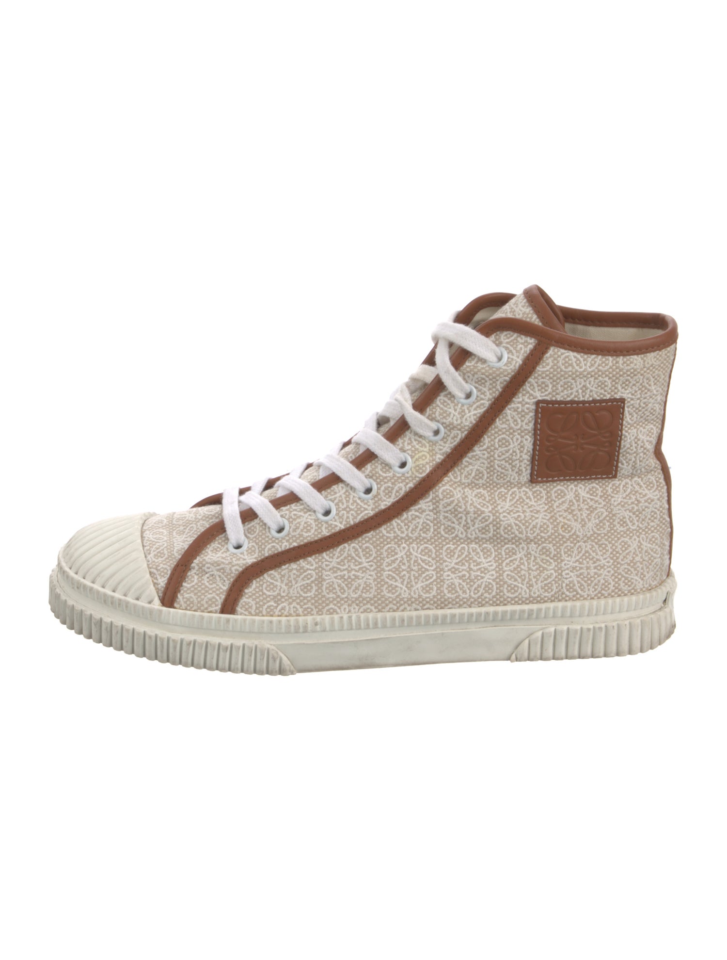 Loewe Canvas Embroidered Accent Sneakers