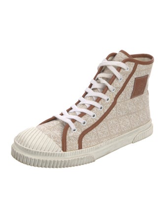Loewe Canvas Embroidered Accent Sneakers