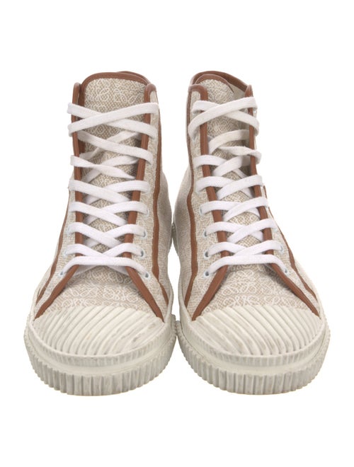 Loewe Canvas Embroidered Accent Sneakers