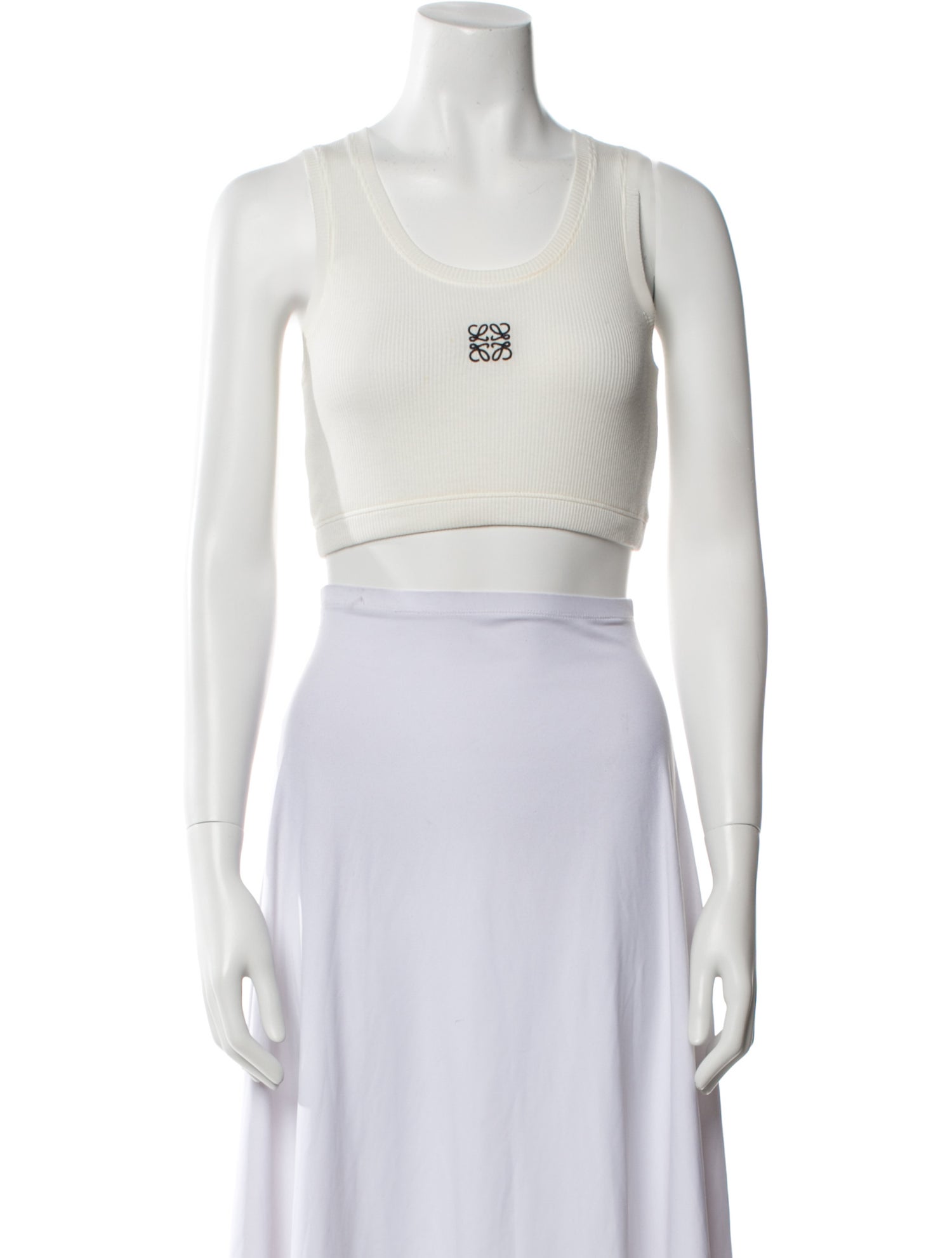 Loewe Scoop Neck Sleeveless Crop Top