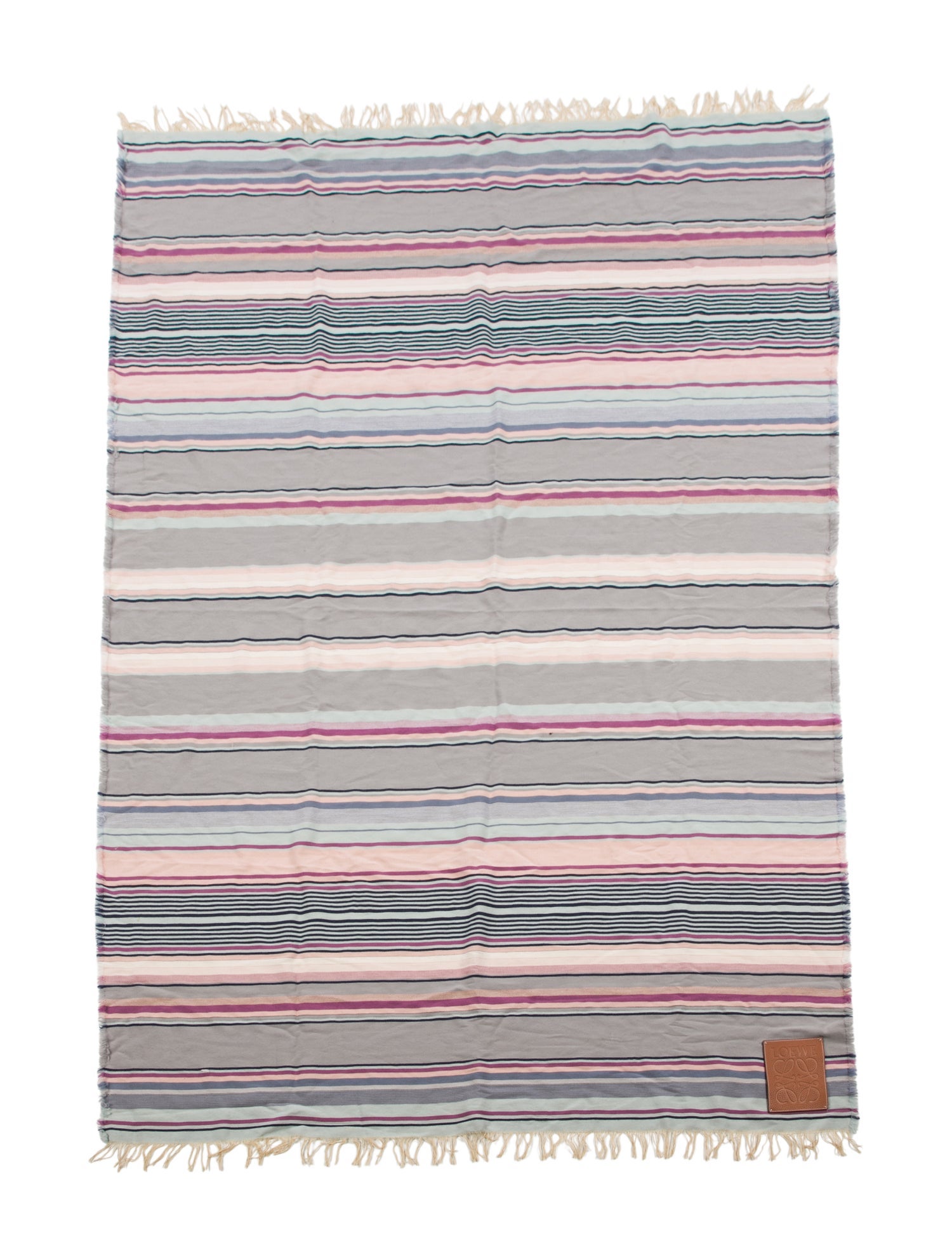 Loewe Striped Wool Throw Blanket
