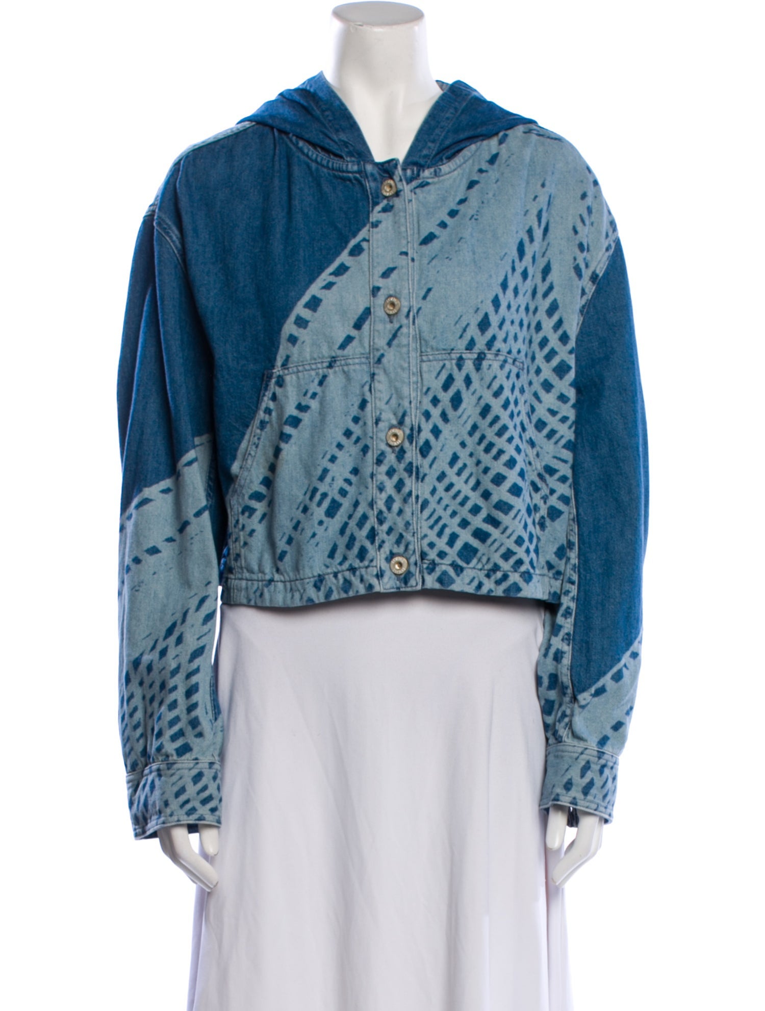 Loewe Paula's Ibiza 2024 Cropped Hooded Denim Jacket