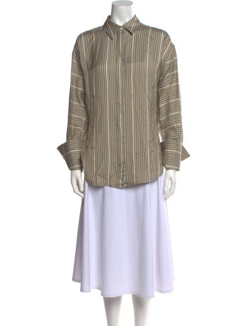 Loewe Silk Striped Button-Up Top