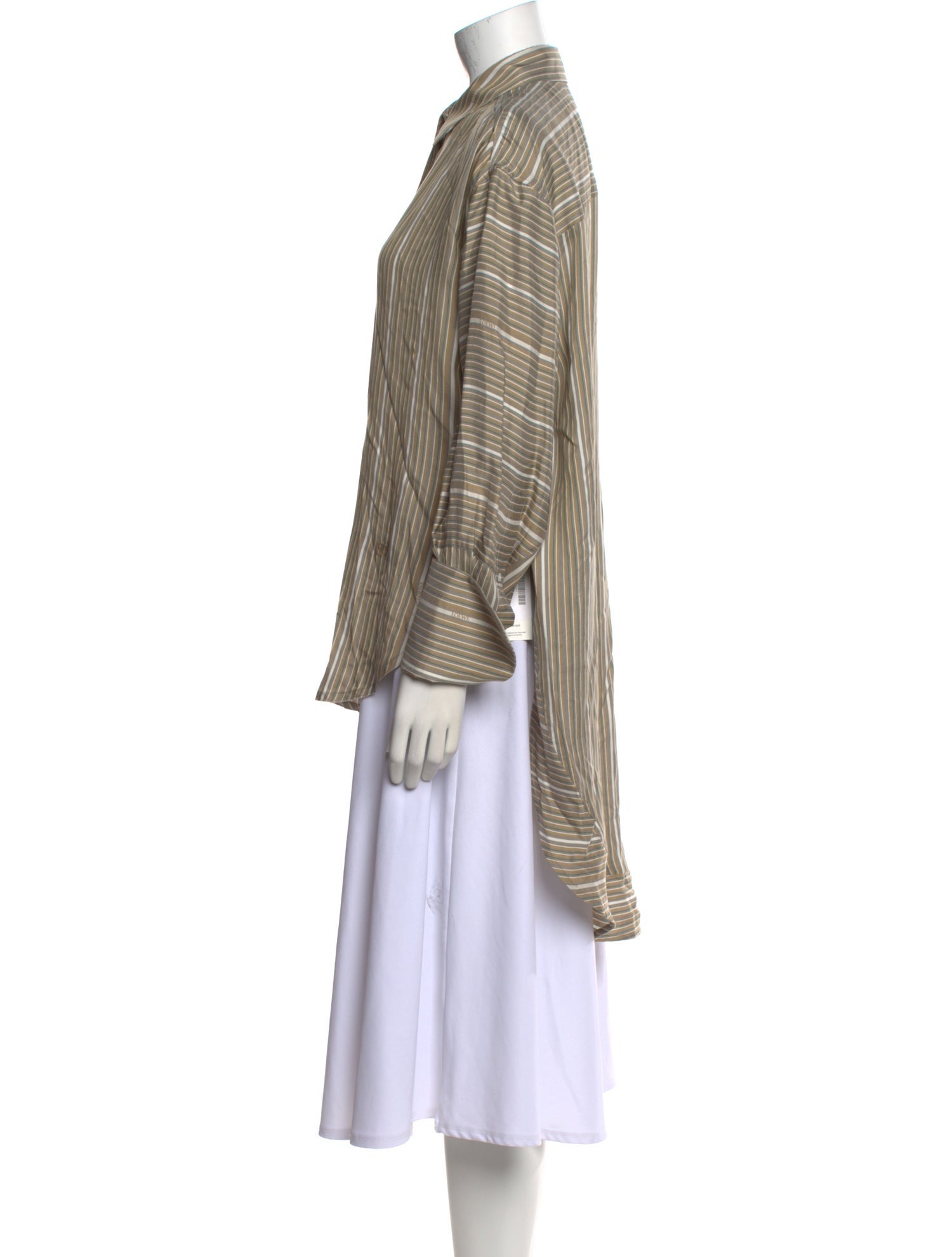 Loewe Silk Striped Button-Up Top