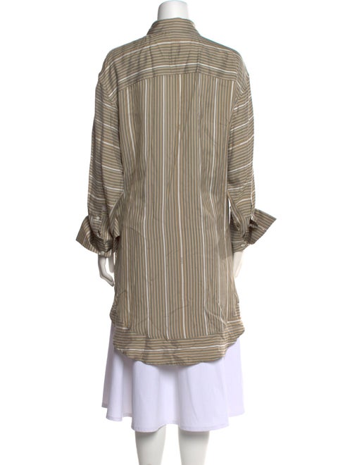 Loewe Silk Striped Button-Up Top