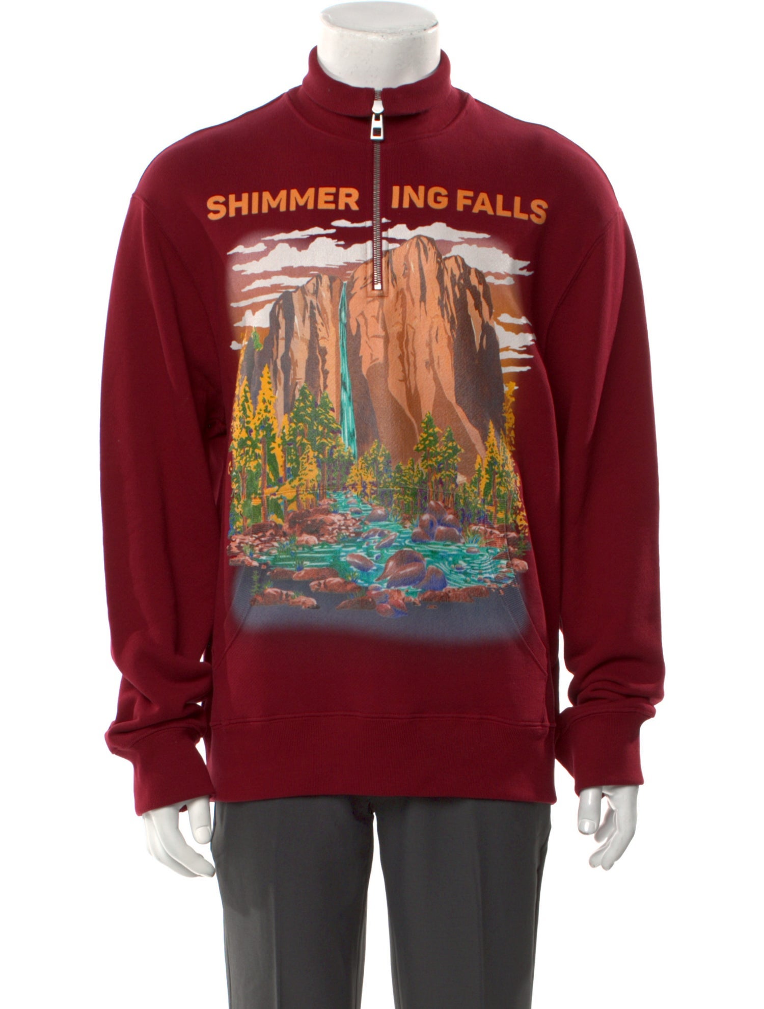 Loewe Graphic Print Mock Neck Polo Sweater w/ Tags