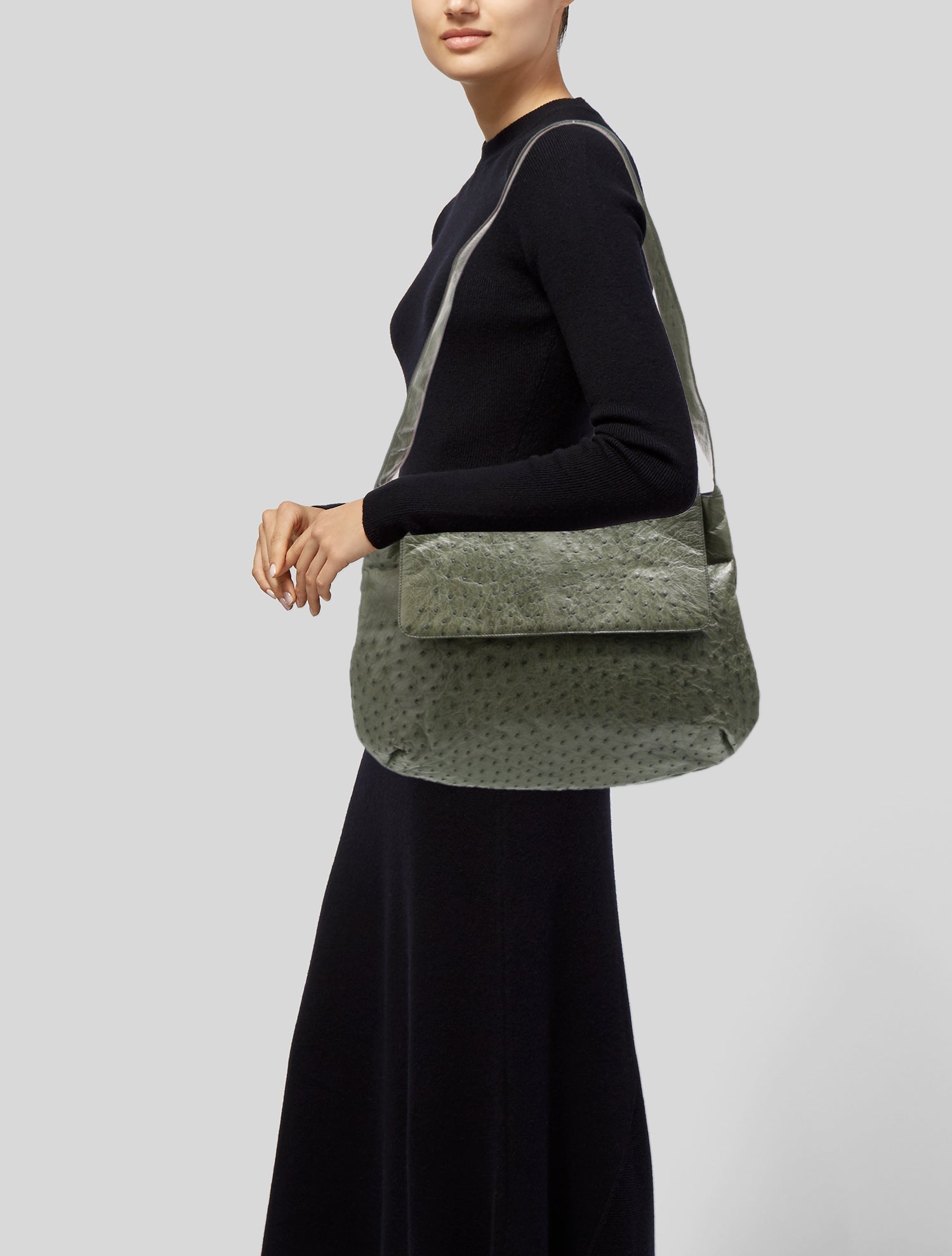 Loewe Ostrich Shoulder Bag