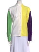 Loewe Anagram Colorblock Pattern Button-Up Top