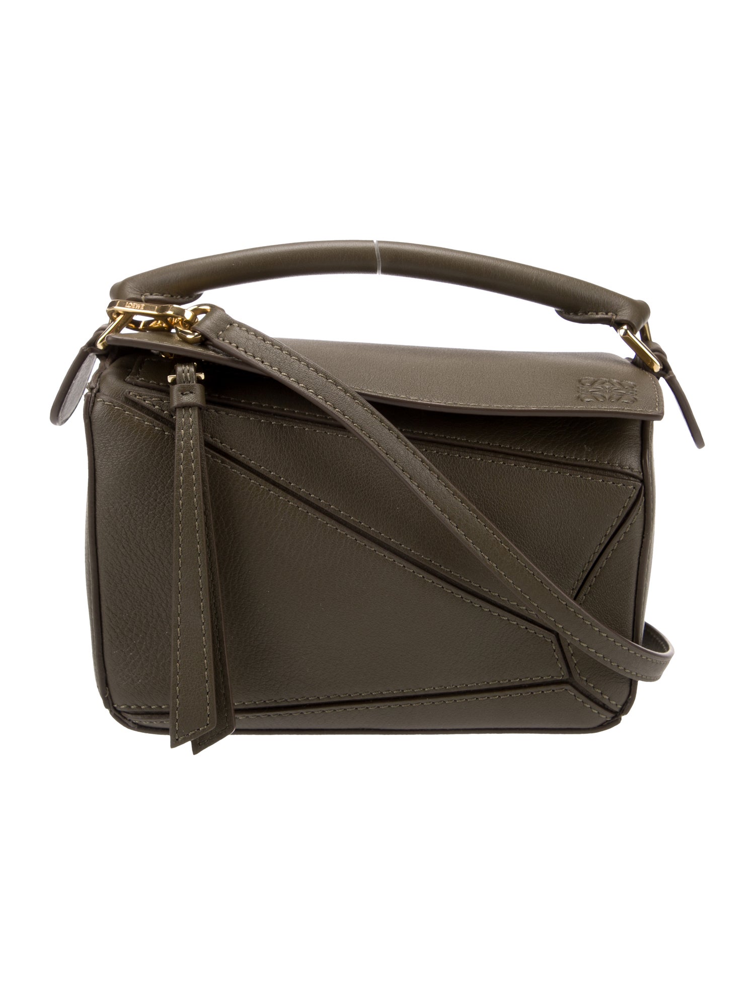 LOEWE バック Mini Puzzle Edge bag in soft grained calfskin Blue - LOEWE
