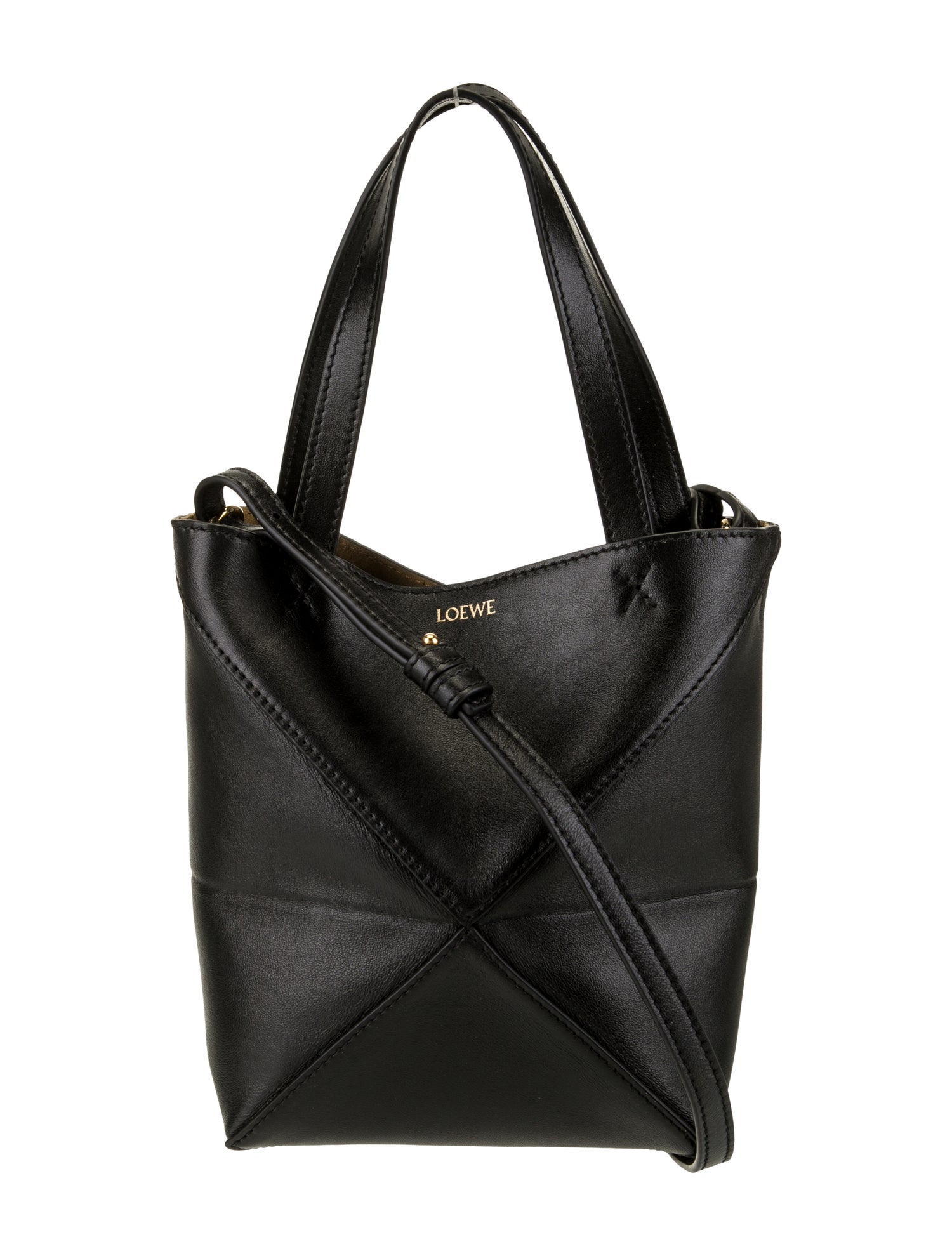 Bottega Veneta Logo Webbing Mini Double Knot Bag - Black