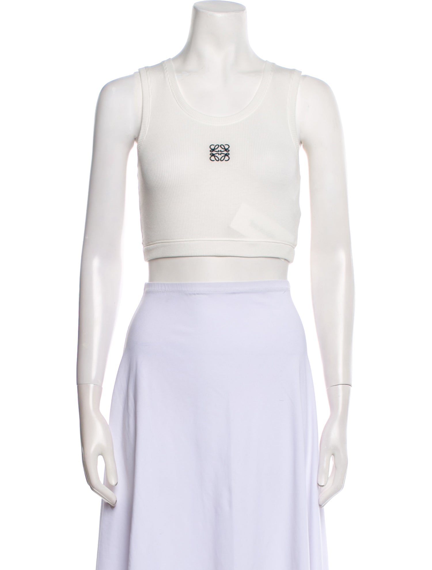 Loewe 2022 Anagram Logo Ribbed Tank Crop Top w/ Tags