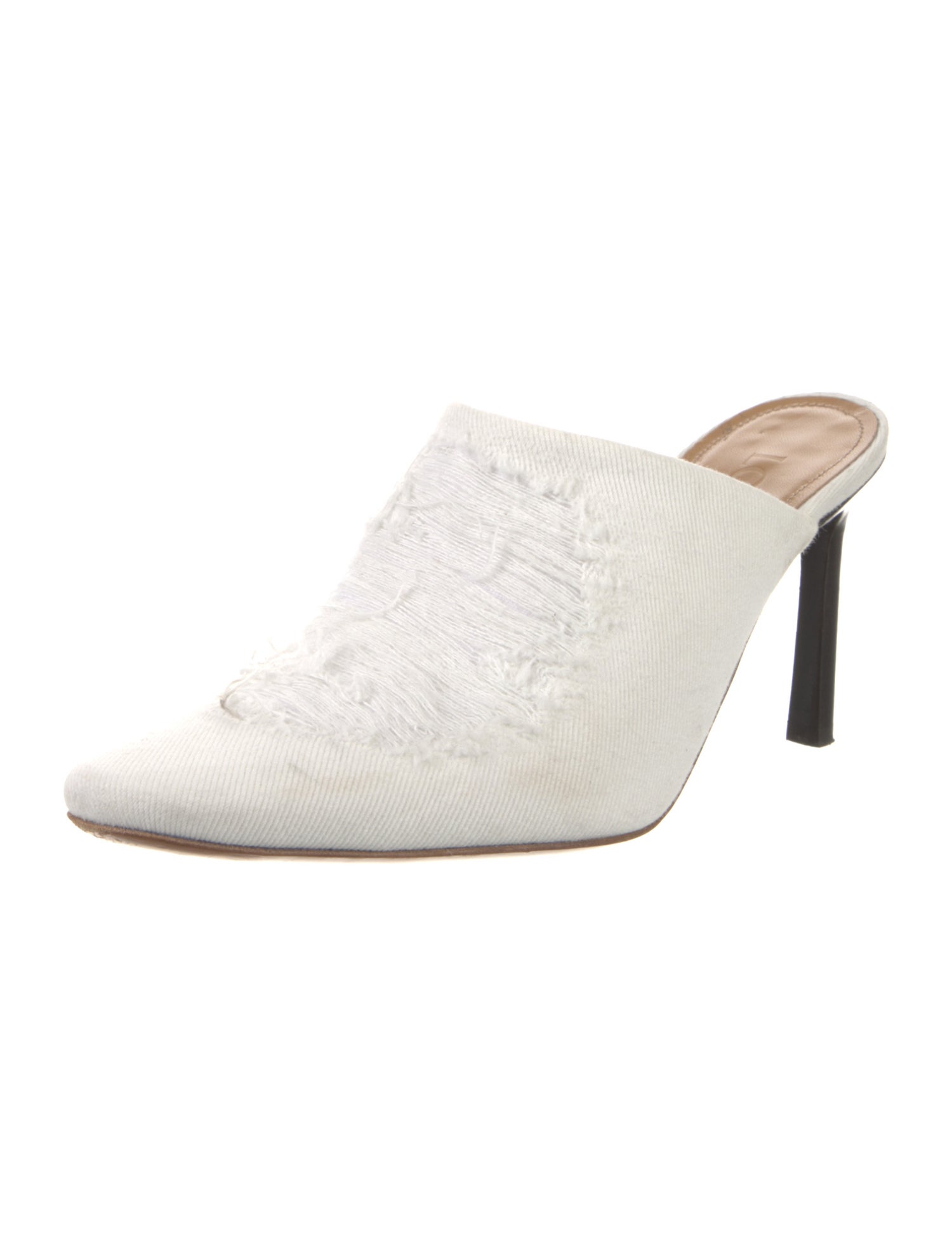 Loewe Denim Distressed Accents Mules