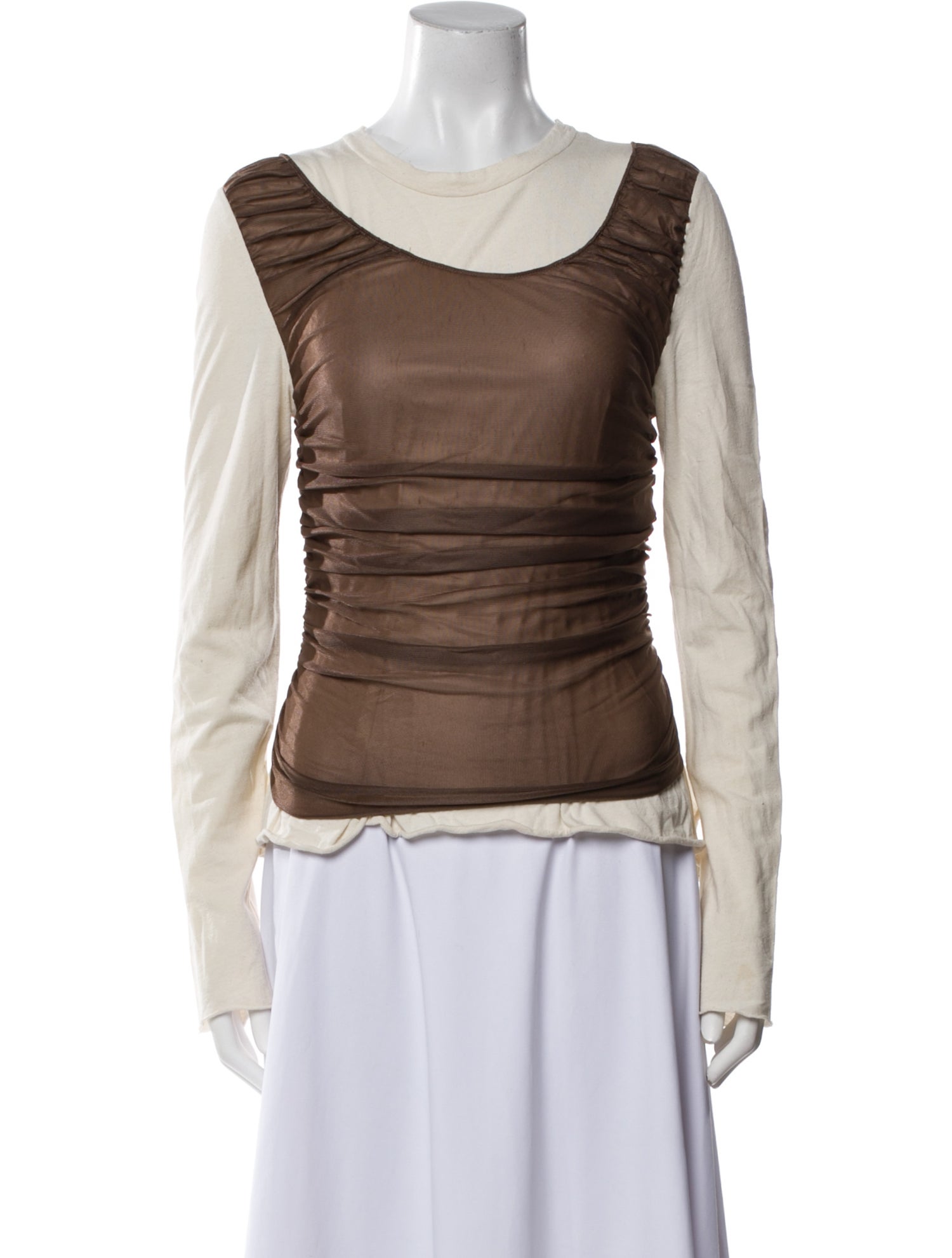 Loewe Scoop Neck Long Sleeve Top