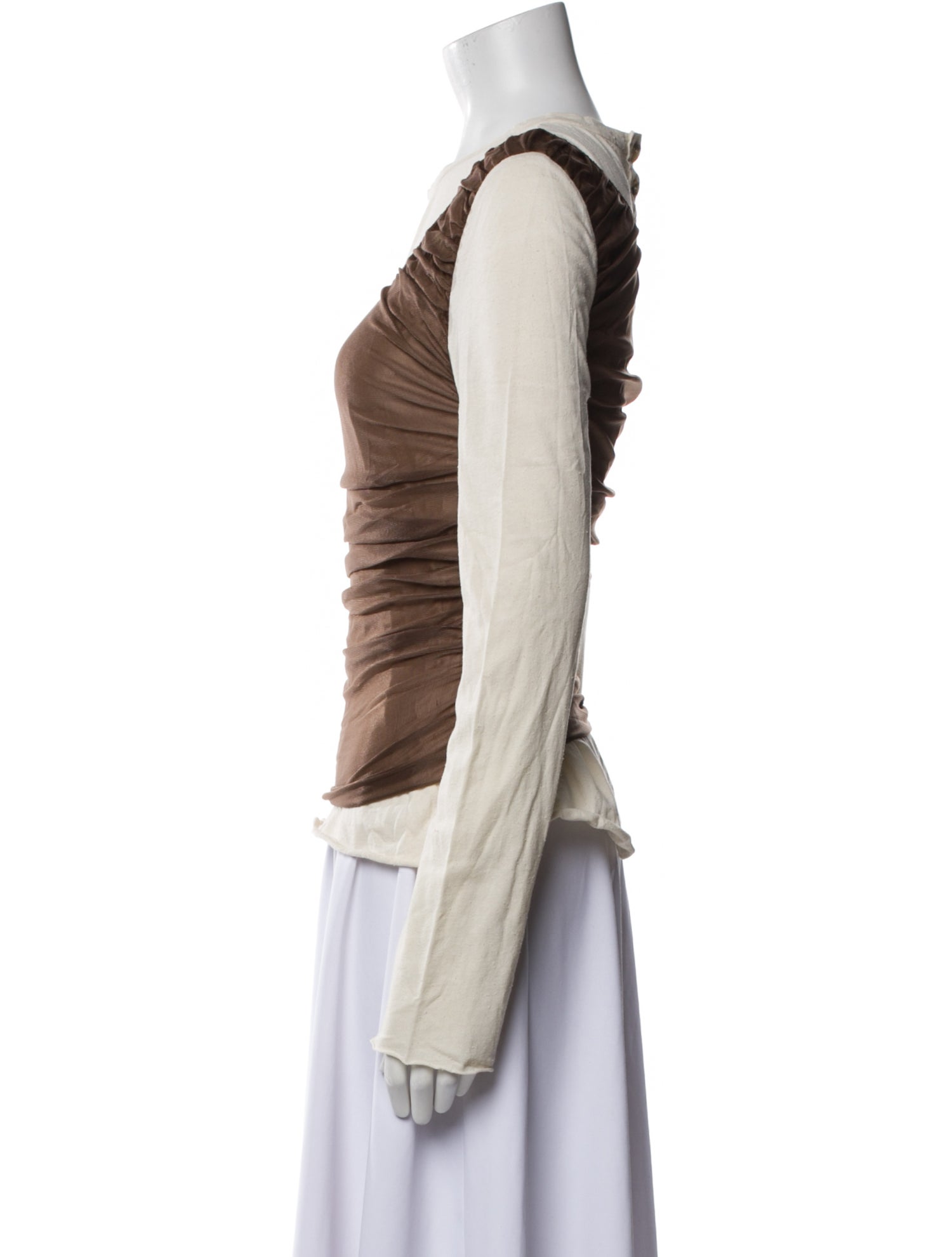 Loewe Scoop Neck Long Sleeve Top