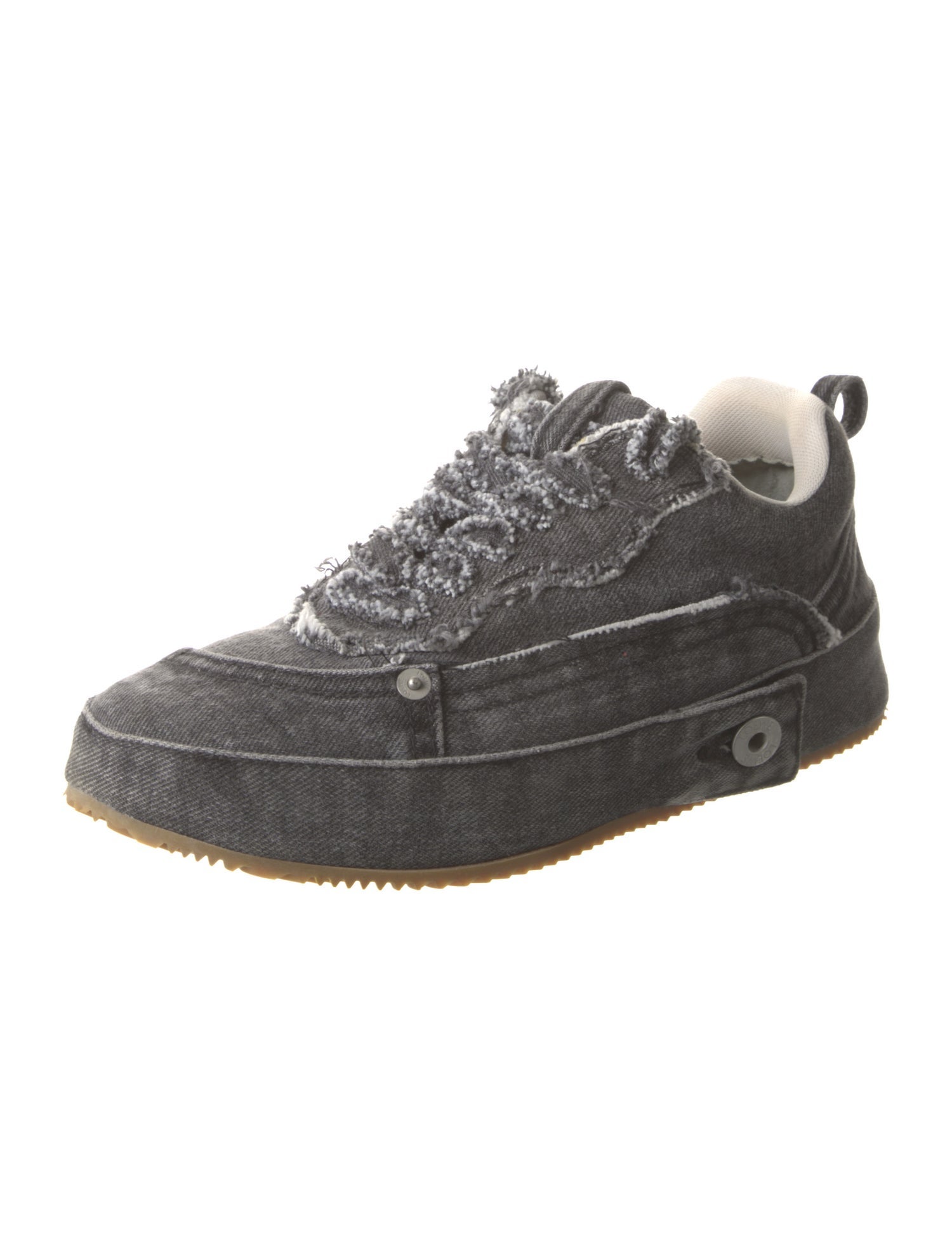 Loewe Denim Raw-Edge Trim Sneakers