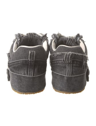 Loewe Denim Raw-Edge Trim Sneakers