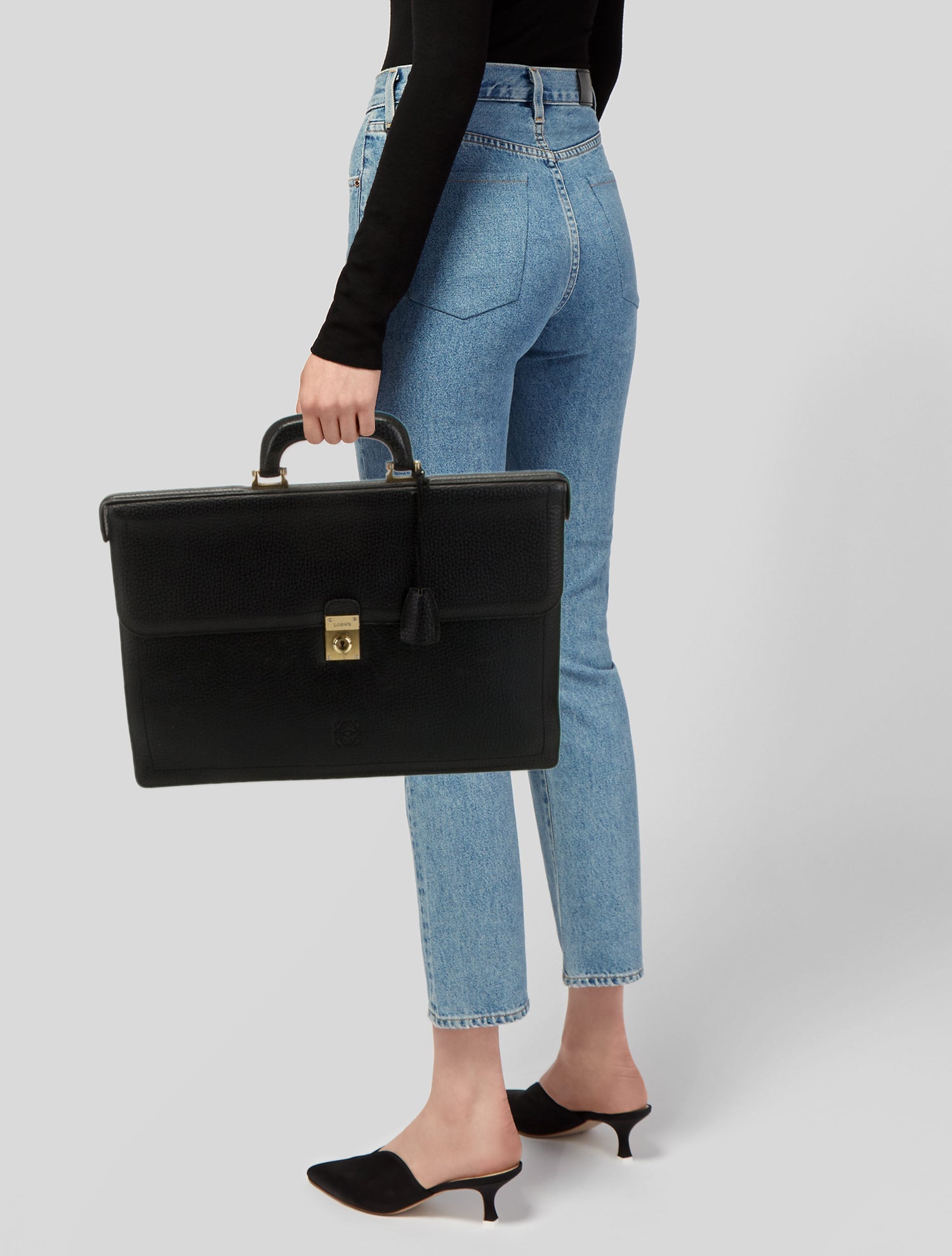 Loewe Leather Briefcase Vintage