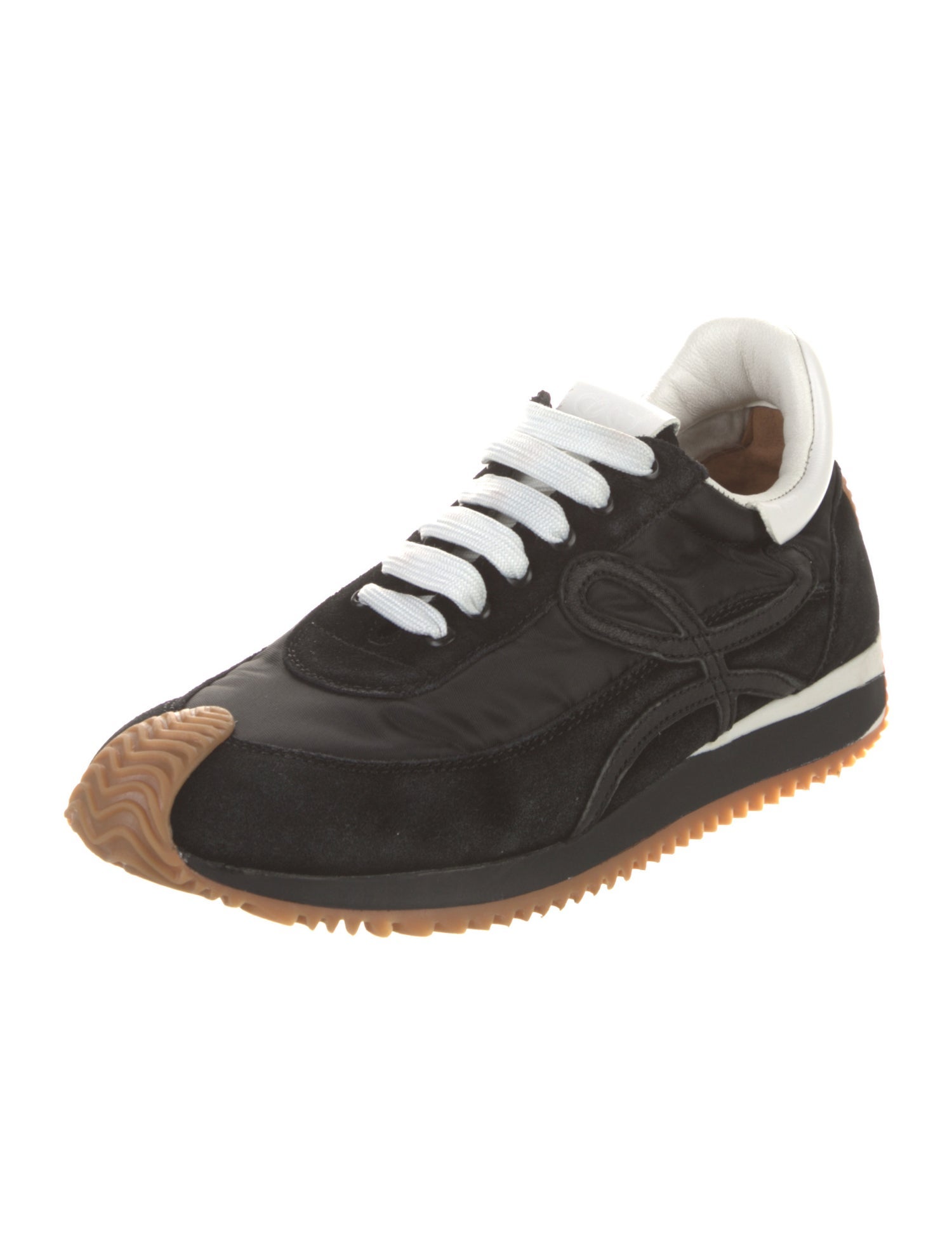 Loewe Nylon Leather Trim Embellishment Sneakers