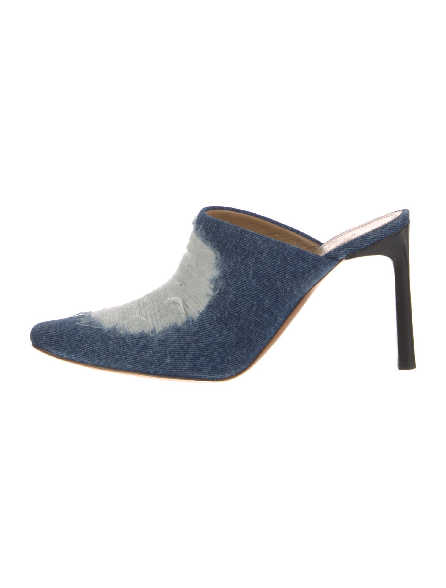 Loewe Denim Distressed Accents Mules