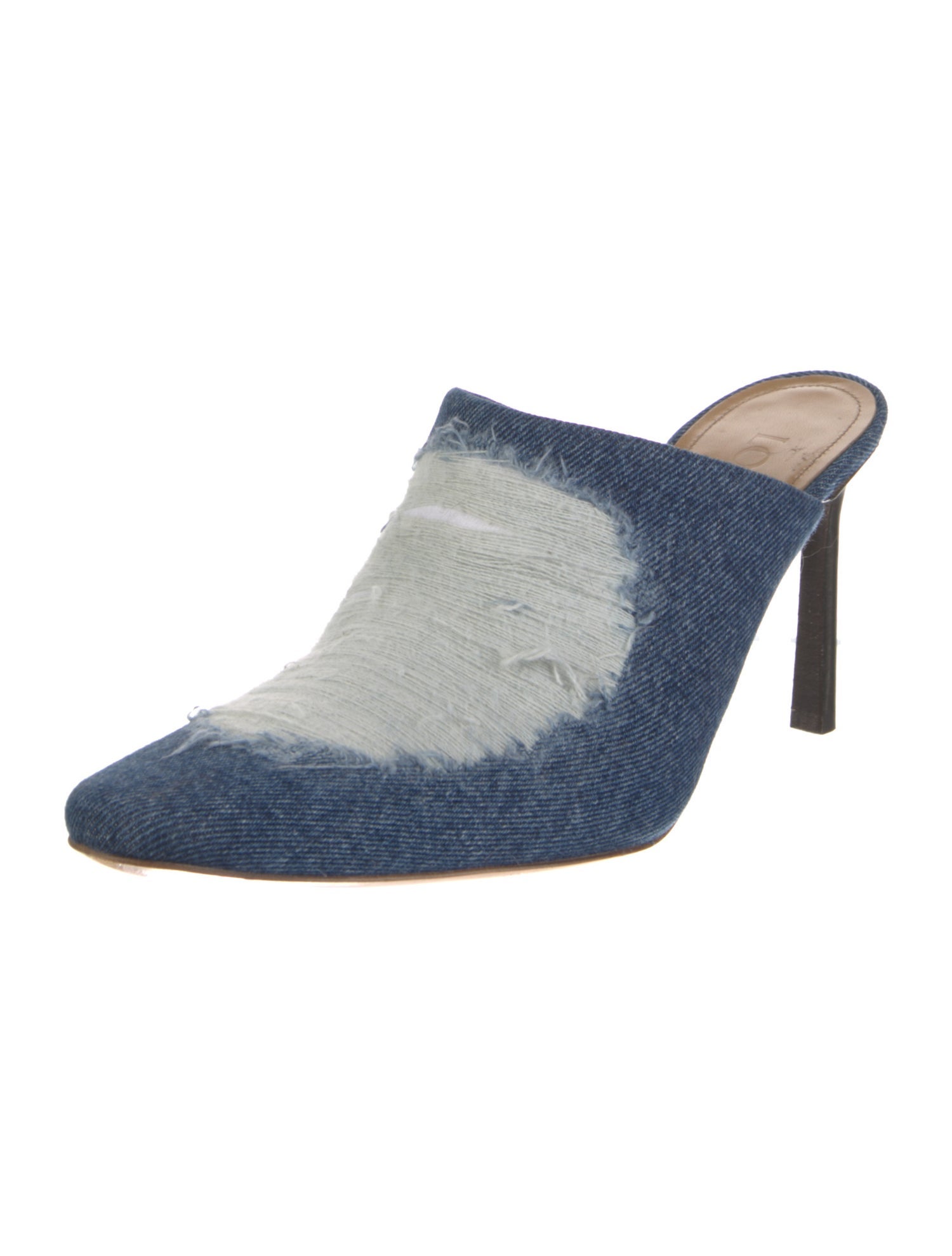 Loewe Denim Distressed Accents Mules